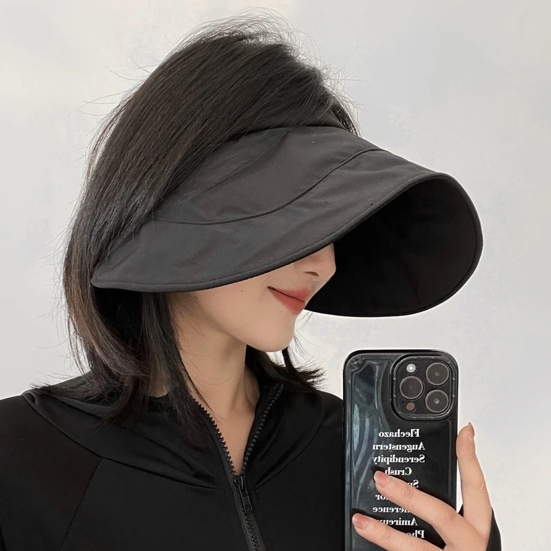 Summer Empty Top Sun Hat for Women Outdoor Ultraviolet Protection Visors Korean Fashion Foldable Large Brim Duckbill Cap
Summer Empty Top Sun Hat for Women Outdoor Ultraviolet Protection Visors Korean Fashion Foldable Large Brim Duckbill Cap