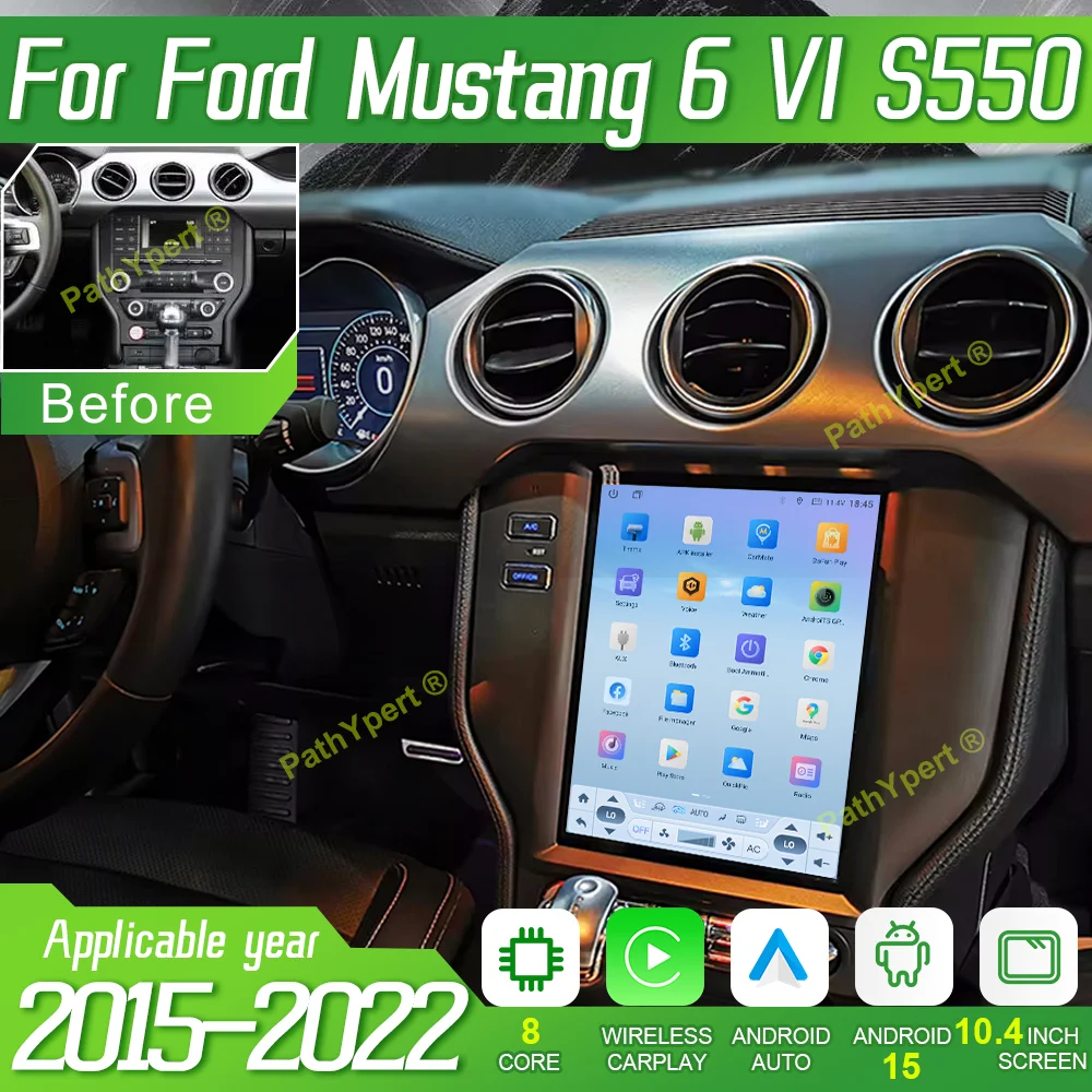 10,4-дюймовый Android 15 для Ford Mustang 6 VI S550 2015-2022, автомобильный радиоприемник, мультимедийный плеер, GPS-навигация, DSP, беспроводной головное устройство Carplay
10,4-дюймовый Android 15 для Ford Mustang 6 VI S550 2015-2022, автомобильный радиоприемник, мультимедийный плеер, GPS-навигация, DSP, беспроводной головное устройство Carplay
