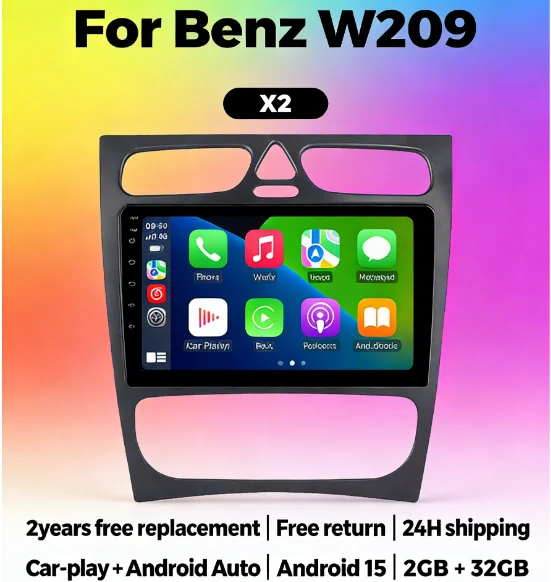 For Mercedes/Benz/CLK/W209/W203/W208/W463/Vaneo/Viano/Vito Android 15 carplay Head Unit 2 Din Car Radio Stereo multimedia Player
For Mercedes/Benz/CLK/W209/W203/W208/W463/Vaneo/Viano/Vito Android 15 carplay Head Unit 2 Din Car Radio Stereo multimedia Player