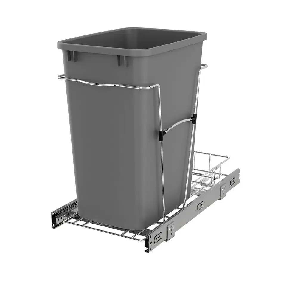 Pullout Trash Can or Kitchen Cabi35 Qt Garbage Waste Recycling Bin w/ ull Extension Slide, Metallic Silver, RV-12KD-17C S
Pullout Trash Can or Kitchen Cabi35 Qt Garbage Waste Recycling Bin w/ ull Extension Slide, Metallic Silver, RV-12KD-17C S
