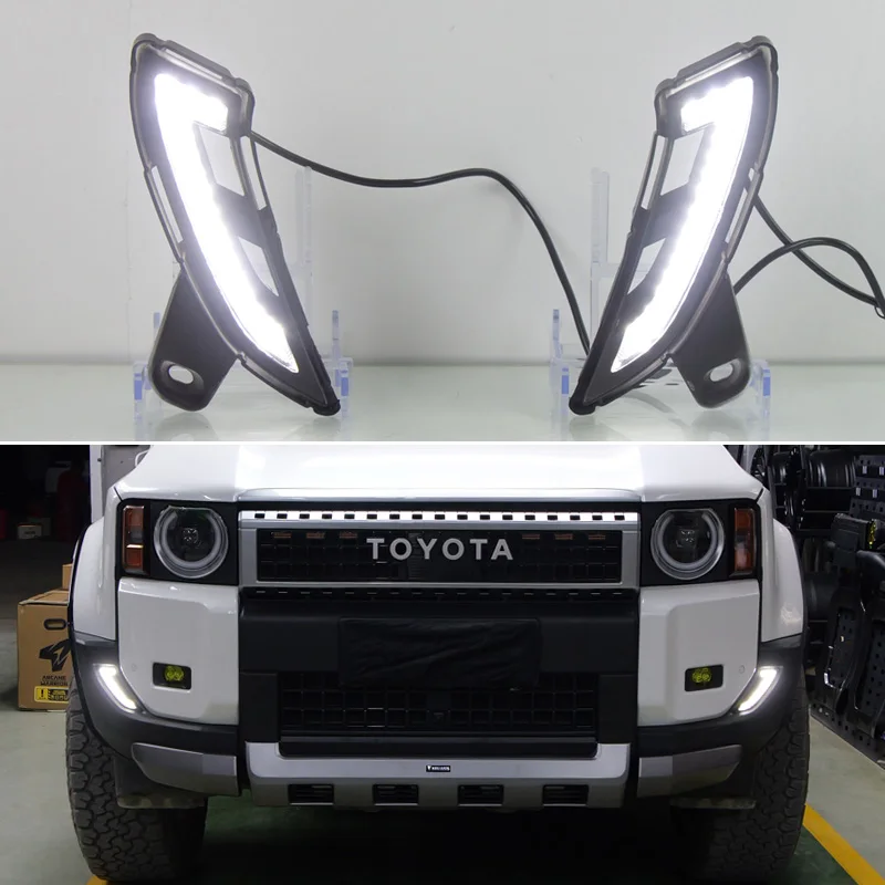 For Toyota Land Cruiser Prado LC250 2024-2025 Dynamic Turn Signal Car DRL 12V LED Daytime Running Light LED Fog Lamp Decoration
For Toyota Land Cruiser Prado LC250 2024-2025 Dynamic Turn Signal Car DRL 12V LED Daytime Running Light LED Fog Lamp Decoration