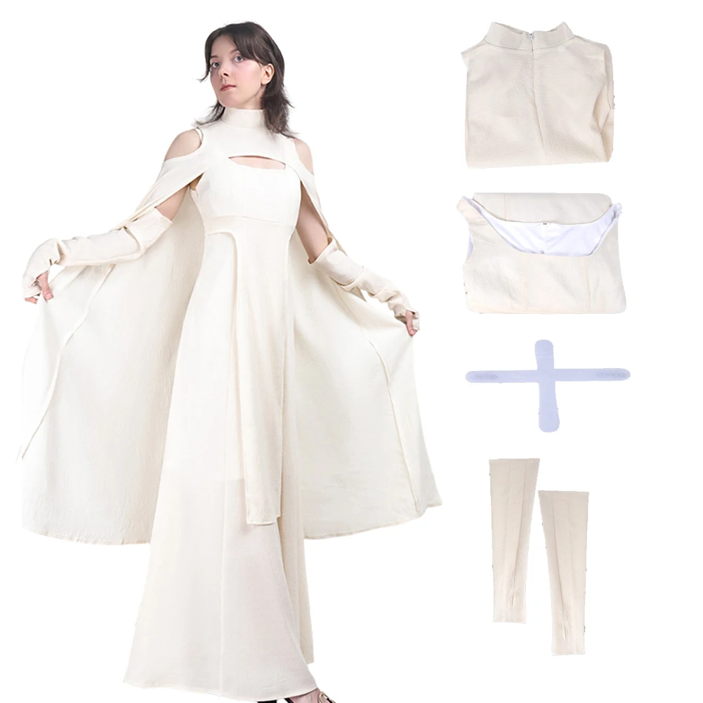 Movie Space Battle Cosplay Sheltay Costume Role-playing Clothing Women Girls Fantasia Outfits White Dress Halloween Party Suit
Movie Space Battle Cosplay Sheltay Costume Role-playing Clothing Women Girls Fantasia Outfits White Dress Halloween Party Suit