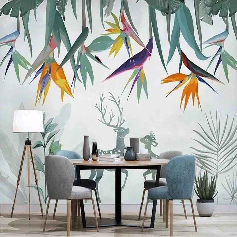 Nordic Style Wallpaper Green Tropical Leaf Elk Background Mural Home Decor Wall Covering Backdrop Papel De Pared 3D
Nordic Style Wallpaper Green Tropical Leaf Elk Background Mural Home Decor Wall Covering Backdrop Papel De Pared 3D