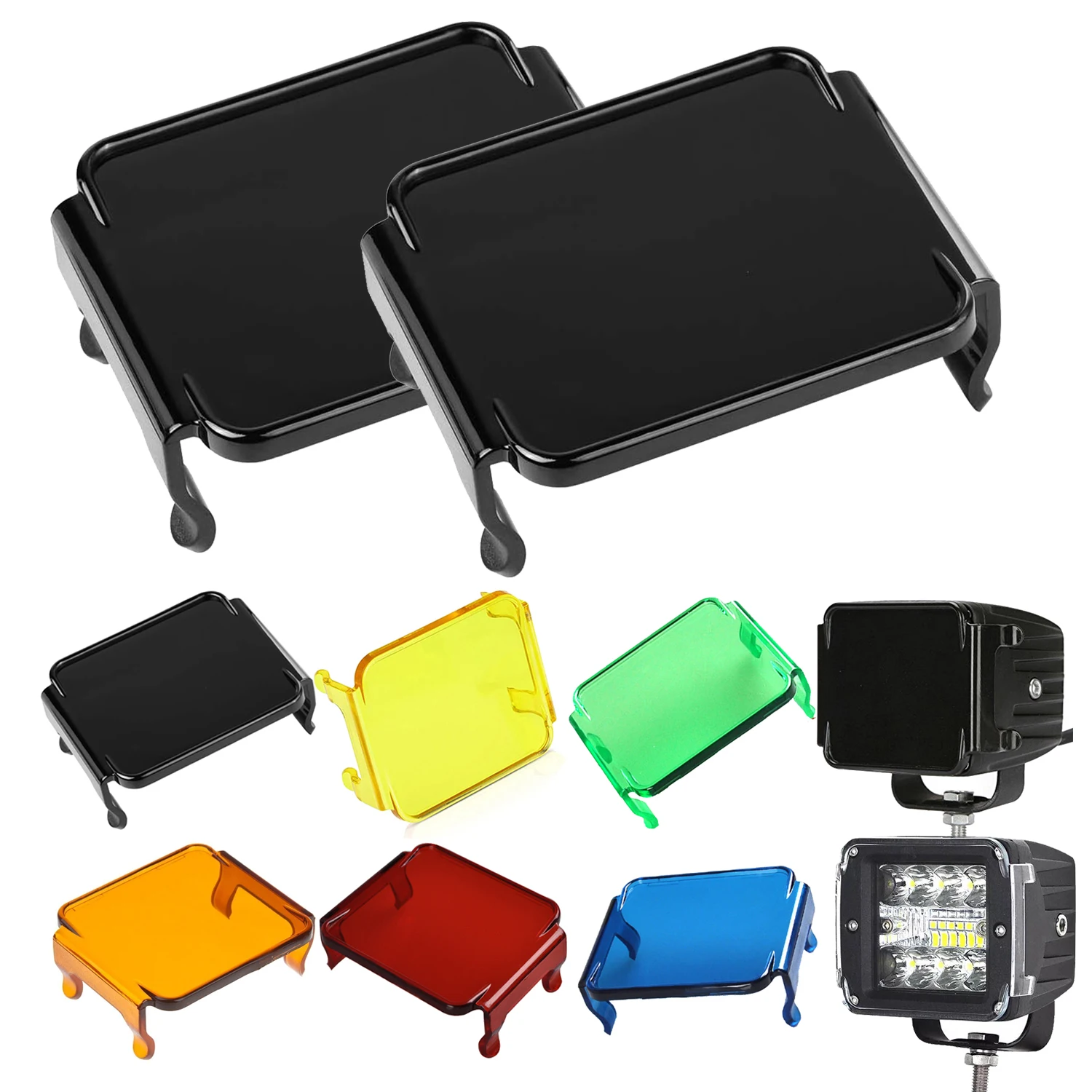 2x 3inch LED Work Light Bar Covers Dust Proof Protective Amber/Black/Red/Green/Blue/Clear for 3x3" Square Cube Pods Car Truck
2x 3inch LED Work Light Bar Covers Dust Proof Protective Amber/Black/Red/Green/Blue/Clear for 3x3" Square Cube Pods Car Truck