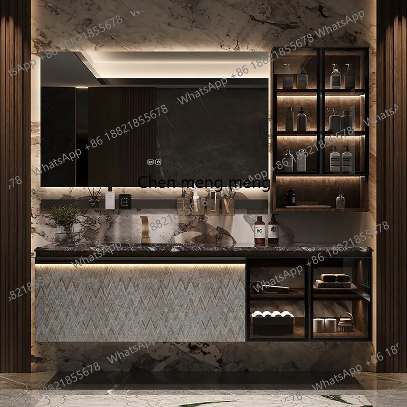 Hotel wind bathroom cabinet combination marble luxury stone ceramic basin wash table wash basin face basin
Hotel wind bathroom cabinet combination marble luxury stone ceramic basin wash table wash basin face basin