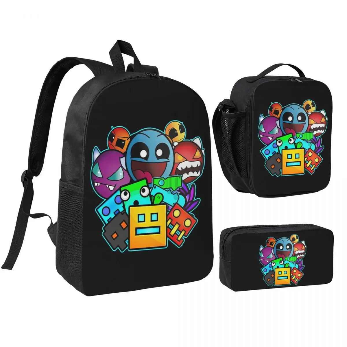 Geometry Dash Game Music Cute Geometric Backpack BookBag School Bag Laptop Shoulder Bags 3ps Insulated Lunch Bag Pencil Case
Geometry Dash Game Music Cute Geometric Backpack BookBag School Bag Laptop Shoulder Bags 3ps Insulated Lunch Bag Pencil Case