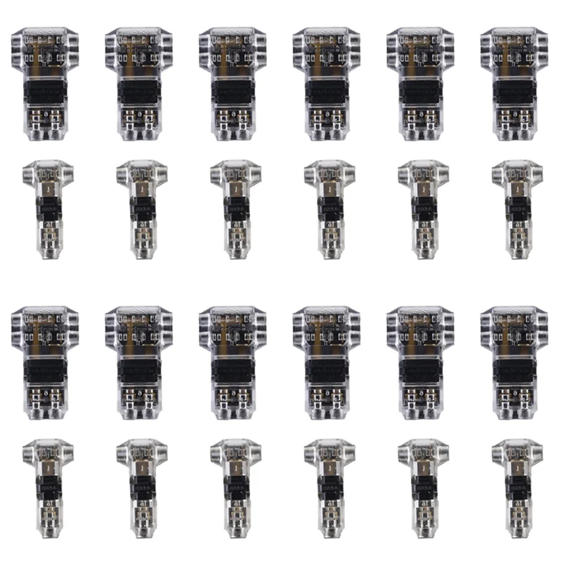 FAST-T Tap Wire Connectors For 14-18 AWG Wires, No Wire Stripping 3 Way Wire Connectors Combo,Wire Splice Connectors 24 Pack
FAST-T Tap Wire Connectors For 14-18 AWG Wires, No Wire Stripping 3 Way Wire Connectors Combo,Wire Splice Connectors 24 Pack