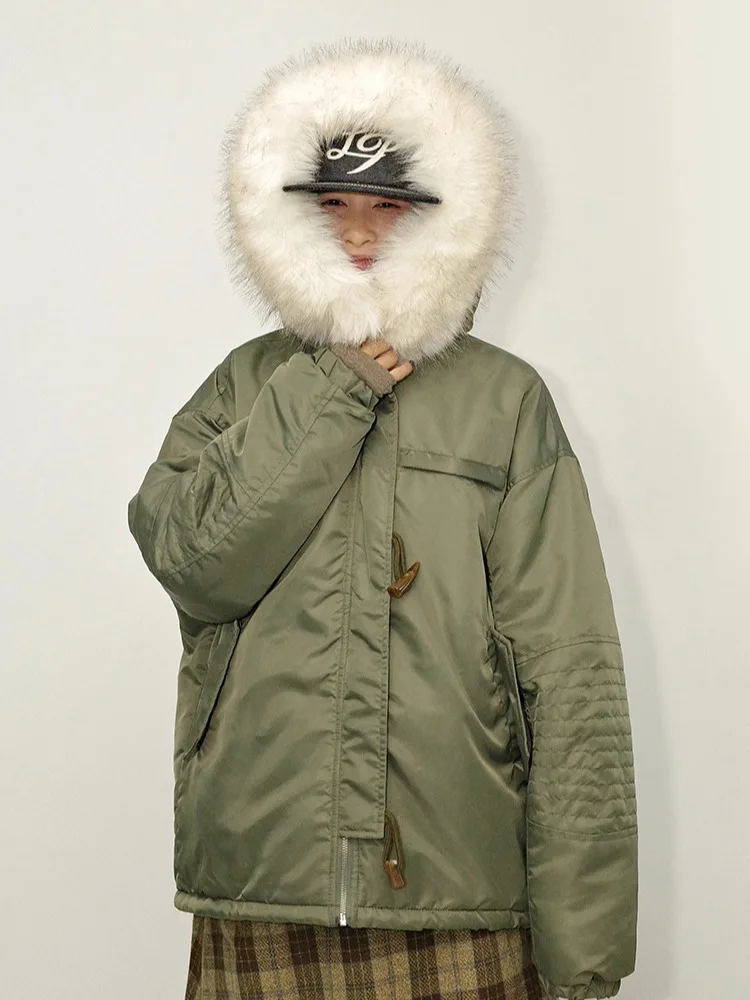 Зимняя теплая хлопковая куртка GuluWo средней длины с наполнителем из пуха, капюшоном, большим меховым воротником, в стиле милитари, рабочая одежда, утепленная, на молнии
Зимняя теплая хлопковая куртка GuluWo средней длины с наполнителем из пуха, капюшоном, большим меховым воротником, в стиле милитари, рабочая одежда, утепленная, на молнии