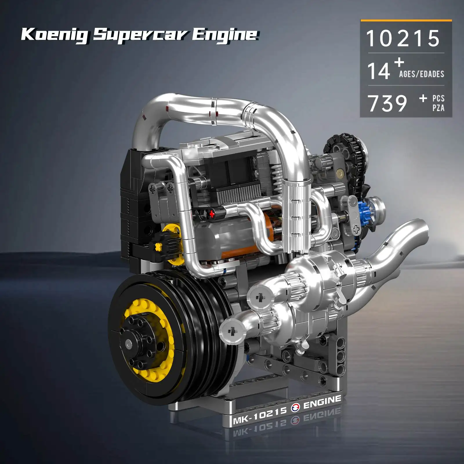 Mold King 10215 739 шт., супер спортивный автомобиль, набор двигателей, строительные блоки, сборная модель, подробный механизм, обучающие кирпичи STEM, игрушка
Mold King 10215 739 шт., супер спортивный автомобиль, набор двигателей, строительные блоки, сборная модель, подробный механизм, обучающие кирпичи STEM, игрушка