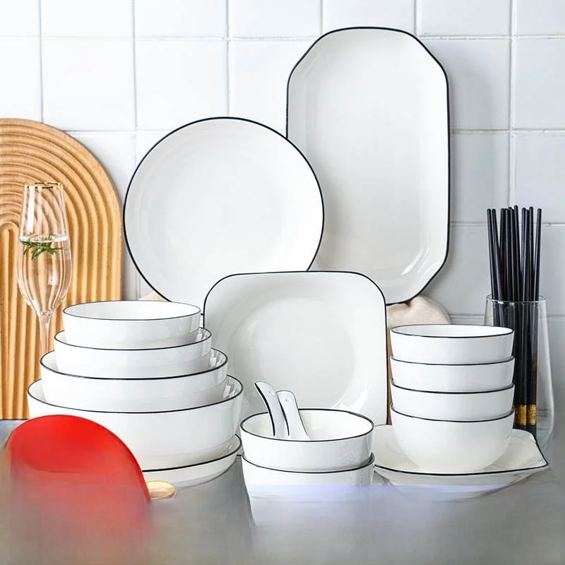 Elegant European Style Ceramic Bowl Plate Spoon Chopsticks Set Simple High Aesthetic Value for Single Person Home Use
Elegant European Style Ceramic Bowl Plate Spoon Chopsticks Set Simple High Aesthetic Value for Single Person Home Use