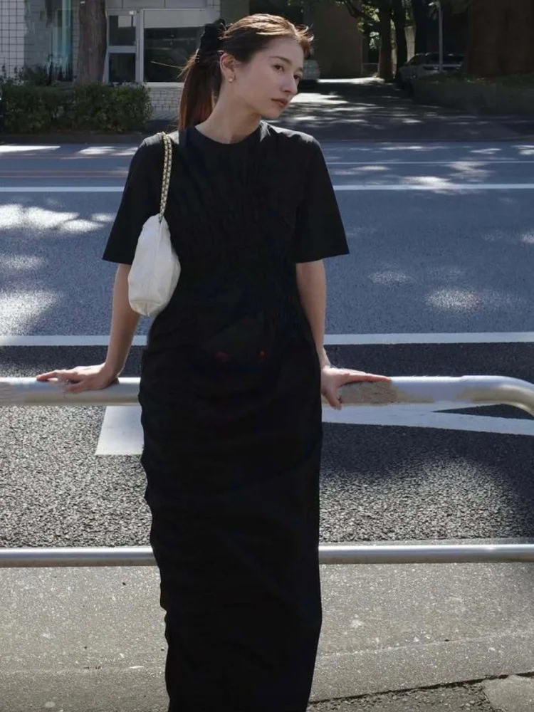 C1ane Asymmetrical Pleated Dress round Neck Back Split High Waist A-Line Midi Skirt Short Sleeve Commute Style Spring Summer ...
C1ane Asymmetrical Pleated Dress round Neck Back Split High Waist A-Line Midi Skirt Short Sleeve Commute Style Spring Summer ...