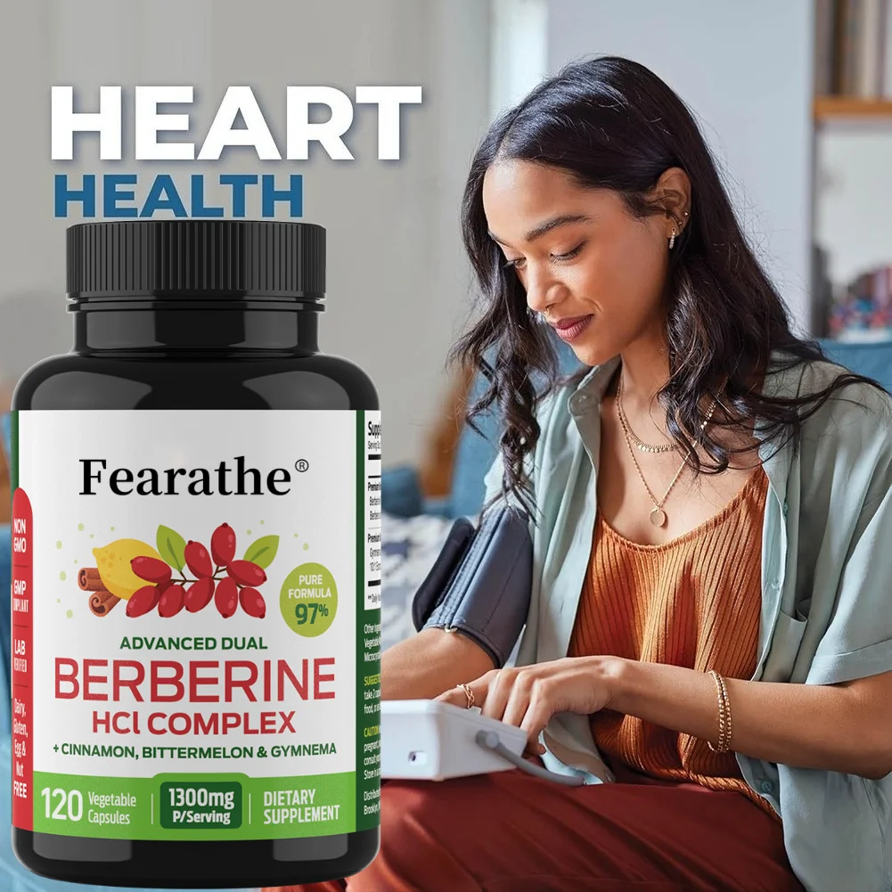 Berberine HCl Capsules - Bitter Melon & Ceylon Cinnamon, Supports Metabolism, Weight Management, Cardiovascular & Immune Health
Berberine HCl Capsules - Bitter Melon & Ceylon Cinnamon, Supports Metabolism, Weight Management, Cardiovascular & Immune Health