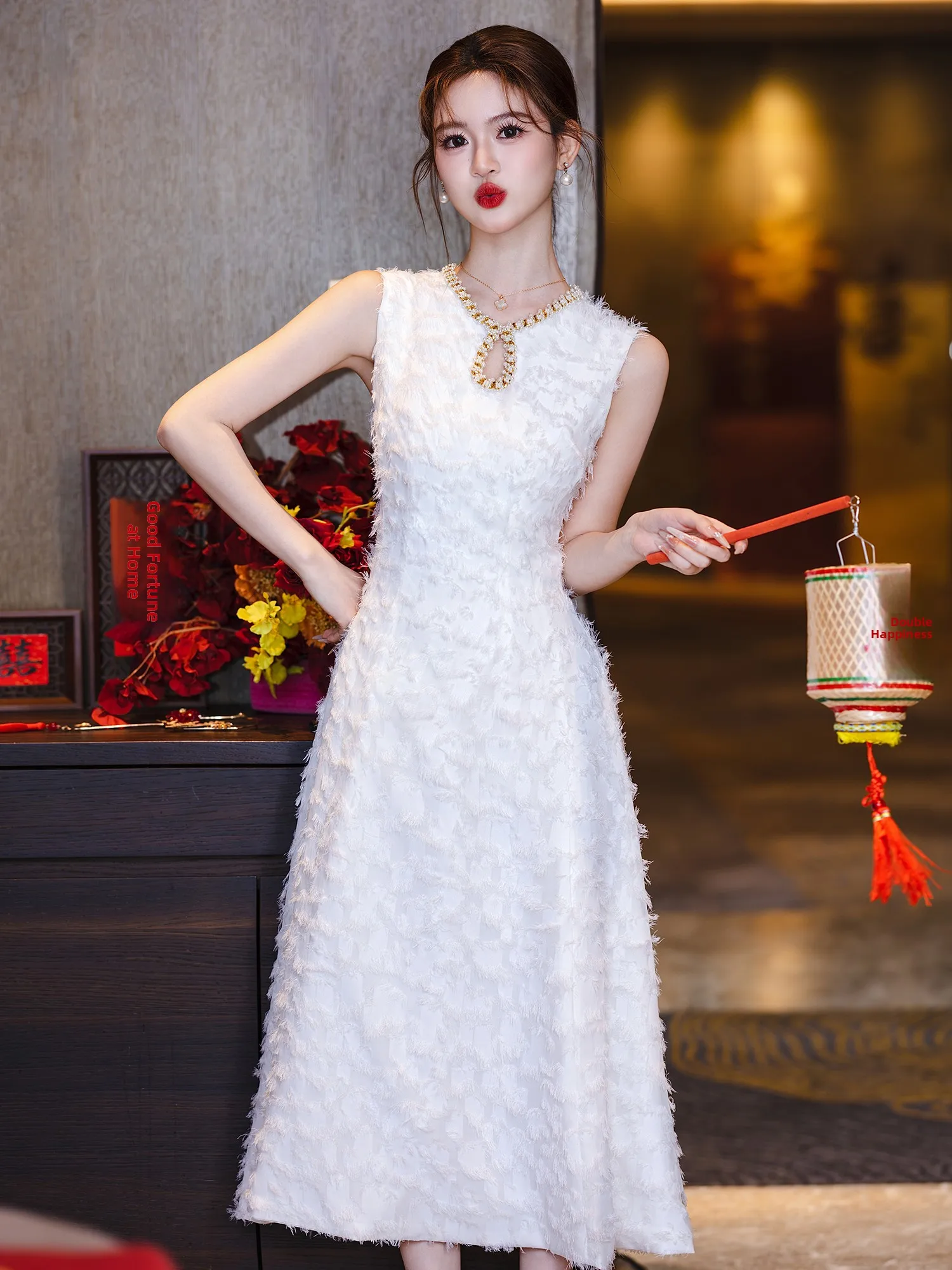 White Wedding Dress Elegant Simple Young Women's Frock for Ceremony Daily Wear Vintage Style mid Waist Zipper Back Summer New
White Wedding Dress Elegant Simple Young Women's Frock for Ceremony Daily Wear Vintage Style mid Waist Zipper Back Summer New