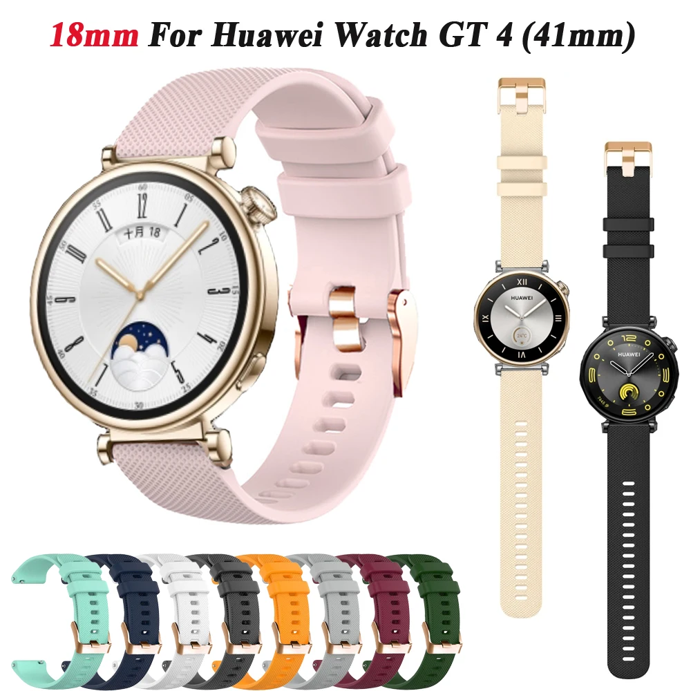Replacement 18mm Watch Band For Huawei Watch GT 4 41mm Strap Smartwatch Silicone Wristband Bracelet Correa Huawei GT4 41mm Strap
Replacement 18mm Watch Band For Huawei Watch GT 4 41mm Strap Smartwatch Silicone Wristband Bracelet Correa Huawei GT4 41mm Strap