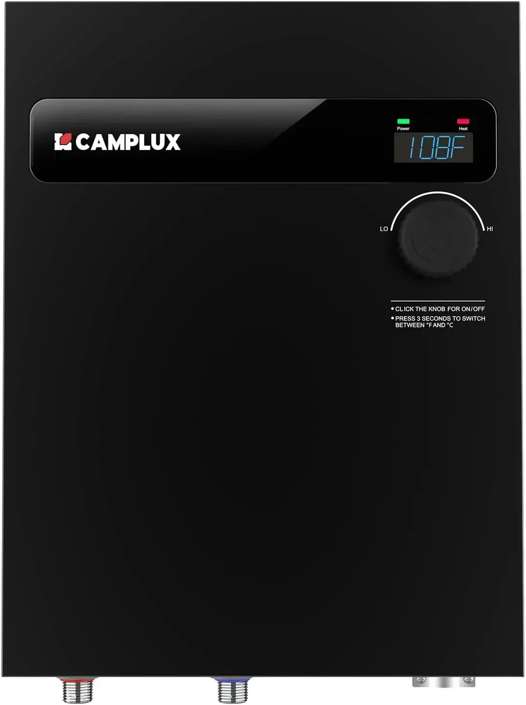 CAMPLUX Tankless Electric Water Heater 18kW, On Demand Hot Water Heater Electric with Digital Display 240V for Whole House
CAMPLUX Tankless Electric Water Heater 18kW, On Demand Hot Water Heater Electric with Digital Display 240V for Whole House