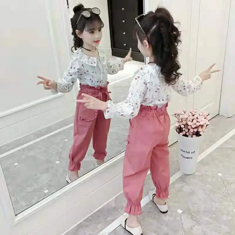 Children's wear girl's suit spring and autumn children's long sleeve two-piece suit new 3-11t long sleeve shirt + pants suit
Children's wear girl's suit spring and autumn children's long sleeve two-piece suit new 3-11t long sleeve shirt + pants suit