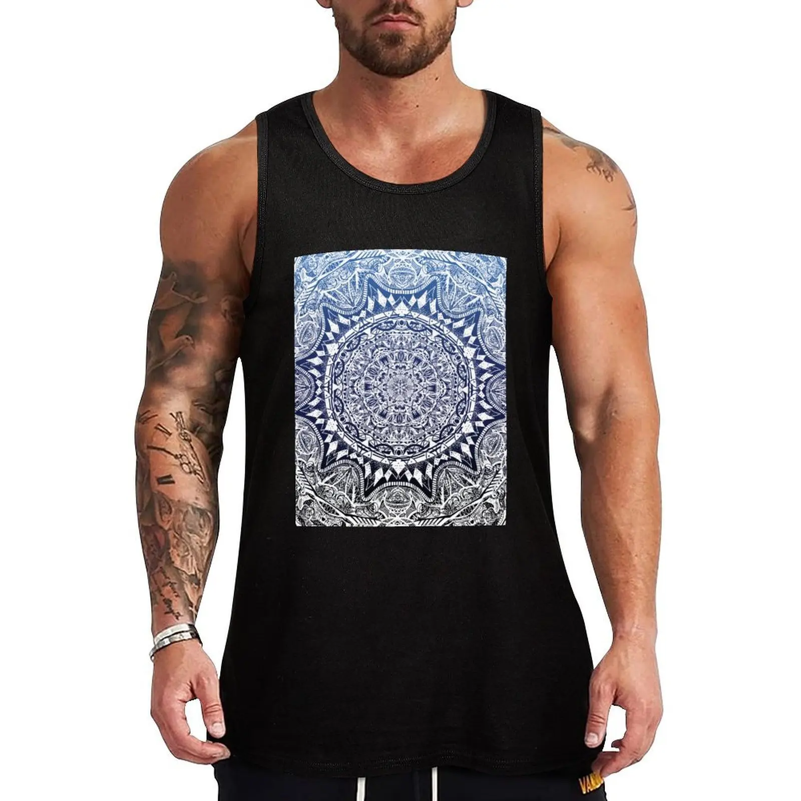 Blue Gradient Mandala Pattern Tank Top Running Tank Top Sleeveless Moisture Wicking Shirt
Blue Gradient Mandala Pattern Tank Top Running Tank Top Sleeveless Moisture Wicking Shirt