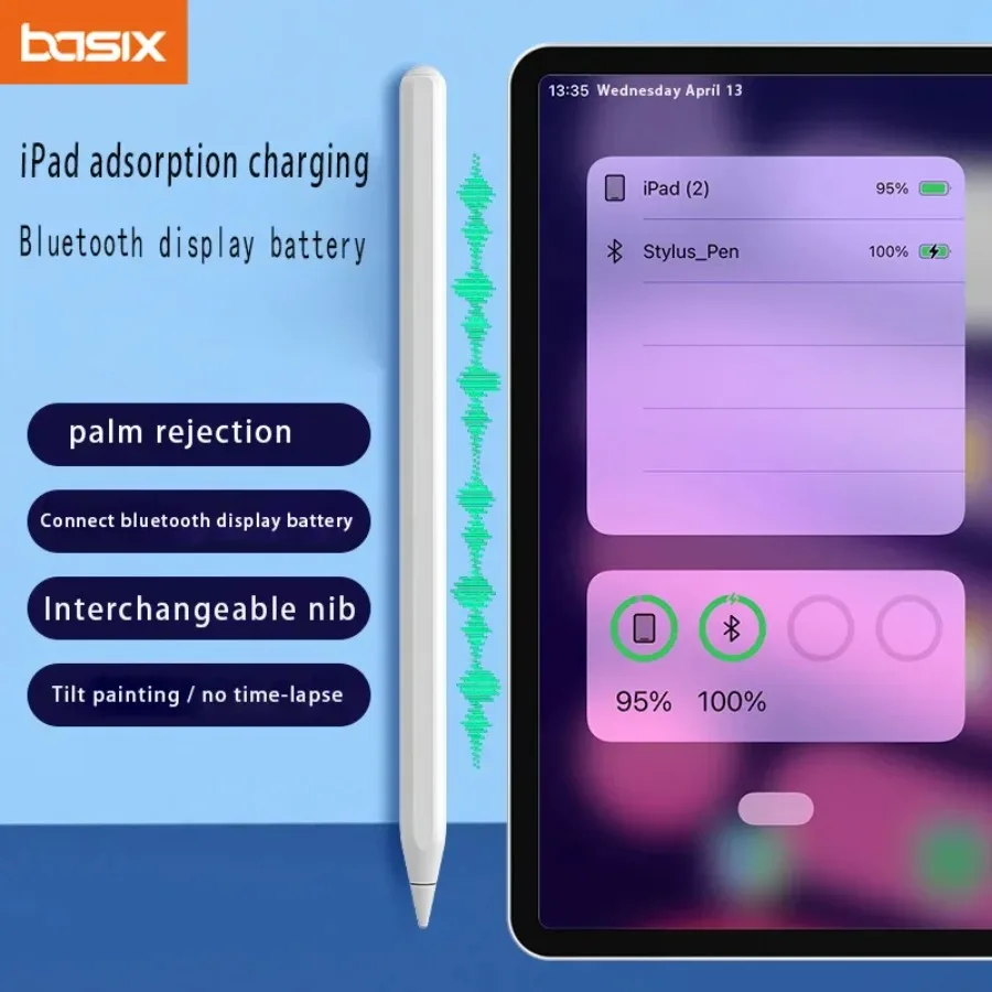 Basix stylus pen for Apple Pencil Magnetic Wireless Charging for iPad Pro 12 9 Air Mini 2022 Bluetooth Palm Rejection Tilt Pen
Basix stylus pen for Apple Pencil Magnetic Wireless Charging for iPad Pro 12 9 Air Mini 2022 Bluetooth Palm Rejection Tilt Pen
