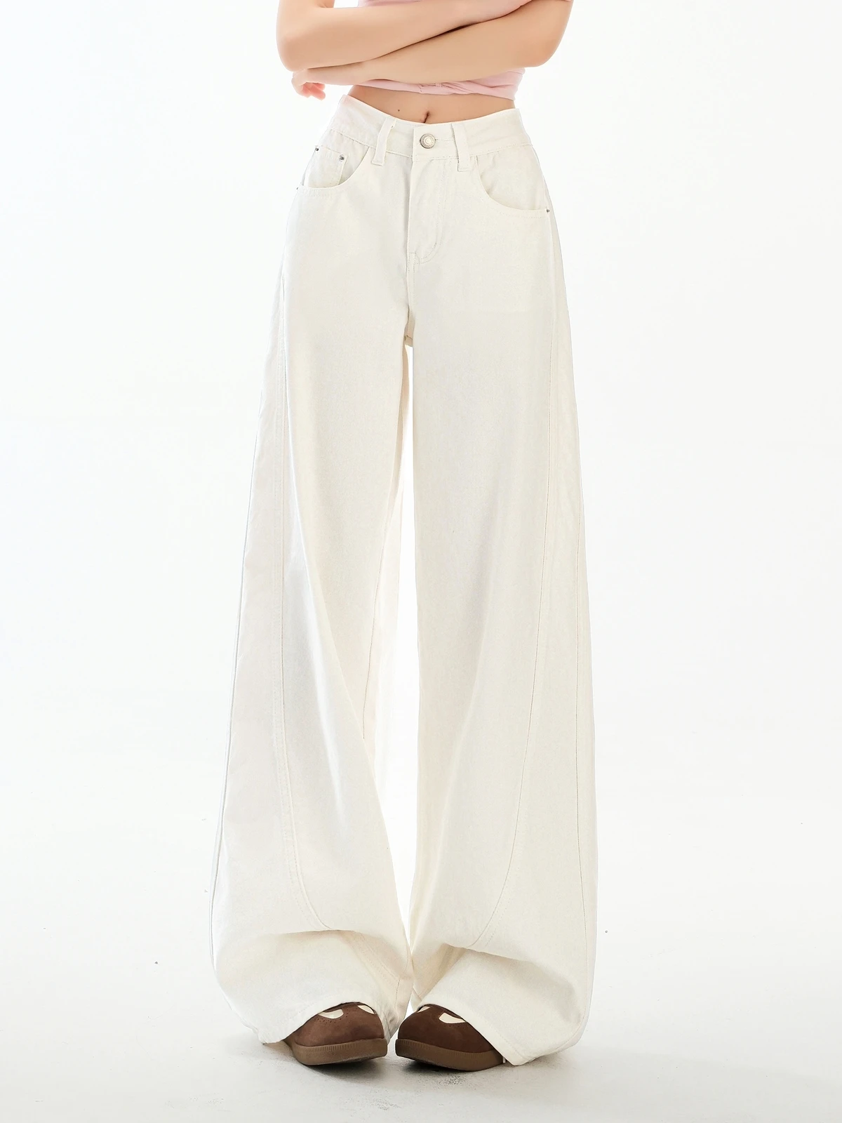 ZHISILAO 100% Cotton White Wide Leg Straight Jeans Women Vintage Casual Full Length Denim Pants Spring Summer 2025
ZHISILAO 100% Cotton White Wide Leg Straight Jeans Women Vintage Casual Full Length Denim Pants Spring Summer 2025