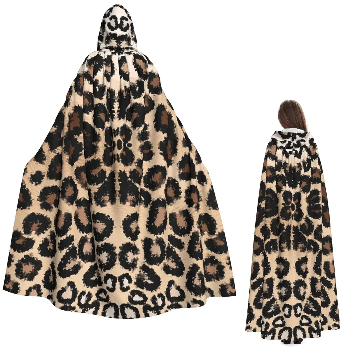Cheetah Pattern Leopard Texture Print Long Hooded Cloak Witch Medieval Costume Cosplay Cape HalloweenCoat Adult Unisex
Cheetah Pattern Leopard Texture Print Long Hooded Cloak Witch Medieval Costume Cosplay Cape HalloweenCoat Adult Unisex
