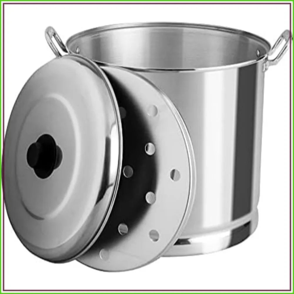 26-Quart Tamale Steamer Pot with Rack & Lid, Large Stockpot for All Stoves, Even Heating, Easy Clean, for Seafood, Pasta & Vegetables
26-Quart Tamale Steamer Pot with Rack & Lid, Large Stockpot for All Stoves, Even Heating, Easy Clean, for Seafood, Pasta & Vegetables