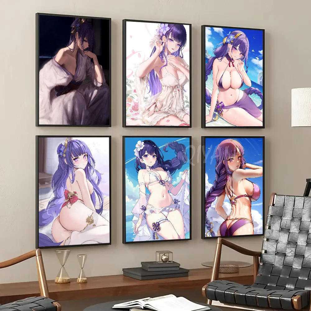 Genshin Impact Accounts Raiden Shogun Anime Girl Poster Self-adhesive Art Waterproof Paper Sticker House Bar Room Wall Decor
Genshin Impact Accounts Raiden Shogun Anime Girl Poster Self-adhesive Art Waterproof Paper Sticker House Bar Room Wall Decor