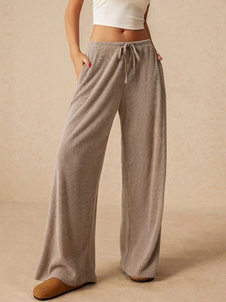 New in Women Pants Summer and Spring Solid High Waist Wide-Leg Trousers Female Loose Hemp Casual Breathable Sports Pants
New in Women Pants Summer and Spring Solid High Waist Wide-Leg Trousers Female Loose Hemp Casual Breathable Sports Pants