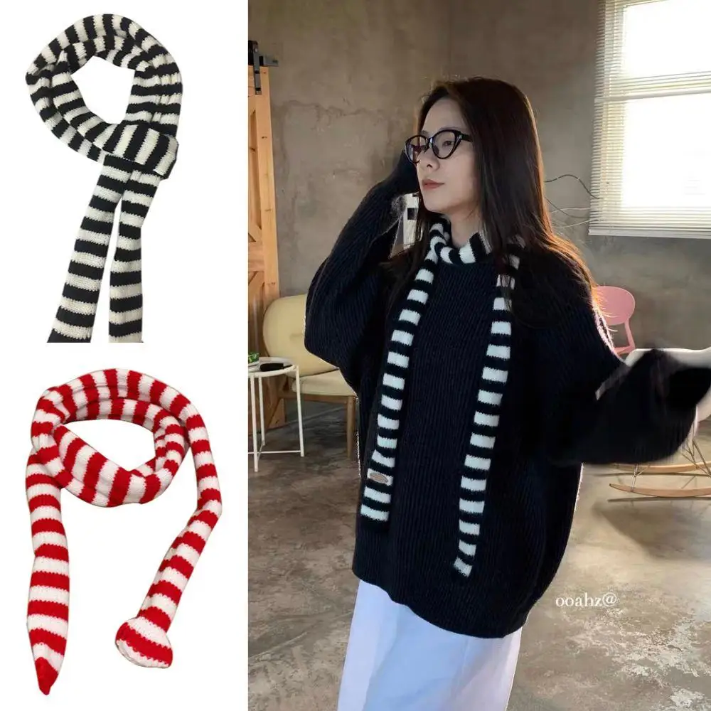Striped Scarf Long Tie Scarf Women Cotton Scarves Thin And Narrow Scarf Harajuku Striped Knitted Scarves Girl's Neck Warmer New
Striped Scarf Long Tie Scarf Women Cotton Scarves Thin And Narrow Scarf Harajuku Striped Knitted Scarves Girl's Neck Warmer New