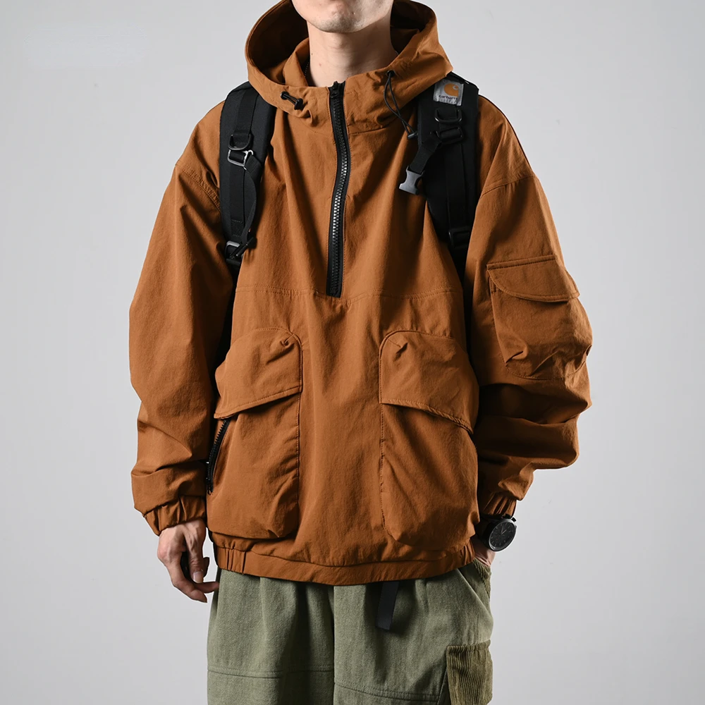 Spring Autumn Japanese Streetwear Multi-Pocket Cargo Jacket Men Clothing Harajuku Casual Hoodie Coat Tops
Spring Autumn Japanese Streetwear Multi-Pocket Cargo Jacket Men Clothing Harajuku Casual Hoodie Coat Tops