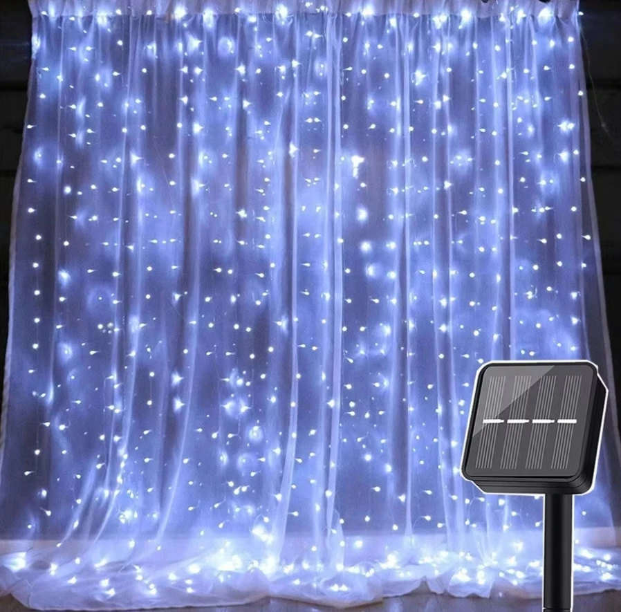 Solar 3X3M 300 LED Curtain String Lights Waterproof Outdoor Garden Patio Decoration Lights for Wedding Party Christmas
Solar 3X3M 300 LED Curtain String Lights Waterproof Outdoor Garden Patio Decoration Lights for Wedding Party Christmas