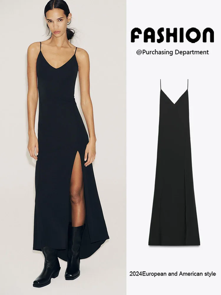 Элегантное черное длинное платье с V-образным вырезом ZA2026, новая весенняя коллекция, модное женское платье с драпировкой, на бретельках, в пол, бальное платье
Элегантное черное длинное платье с V-образным вырезом ZA2026, новая весенняя коллекция, модное женское платье с драпировкой, на бретельках, в пол, бальное платье