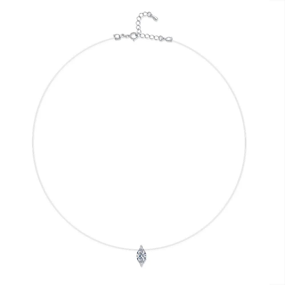 1CT Marquise Moissanite Pendant Necklace S925 Silver Clasp Clear Resin Chain Hypoallergenic Diamond Alternative Gift Ready
1CT Marquise Moissanite Pendant Necklace S925 Silver Clasp Clear Resin Chain Hypoallergenic Diamond Alternative Gift Ready