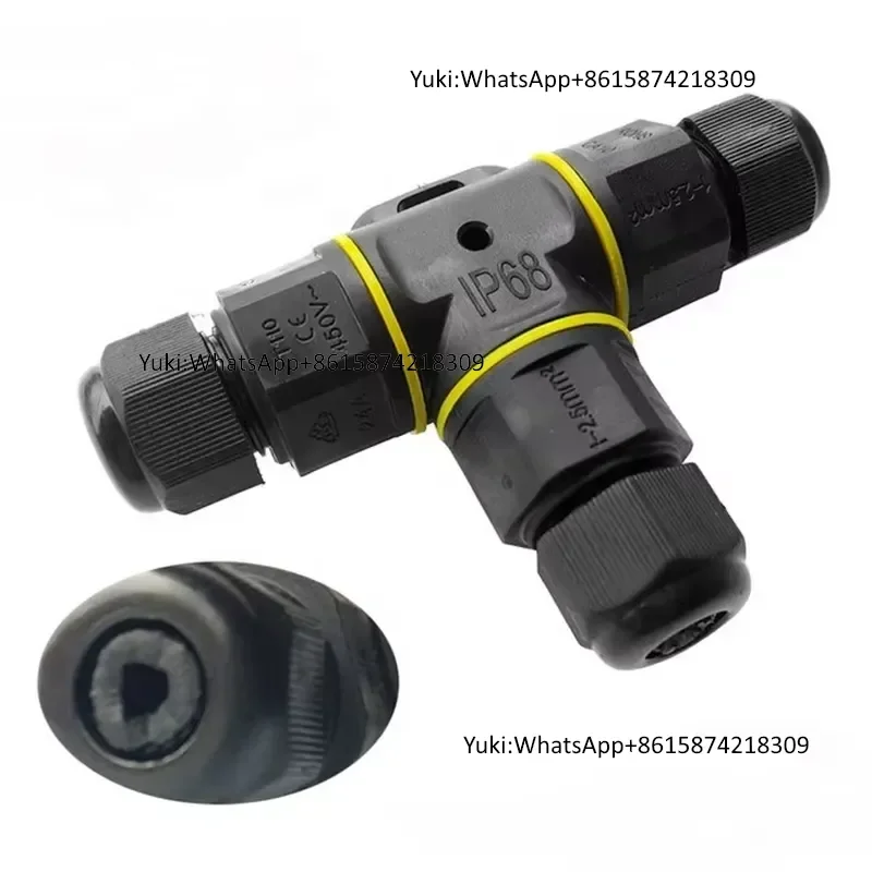 IP67 Waterproof 3-Way T Shape Electrical Connector Metal 2Pin 3Pin Adaptor High Protection Power Cable Splitter PVC Rubber
IP67 Waterproof 3-Way T Shape Electrical Connector Metal 2Pin 3Pin Adaptor High Protection Power Cable Splitter PVC Rubber