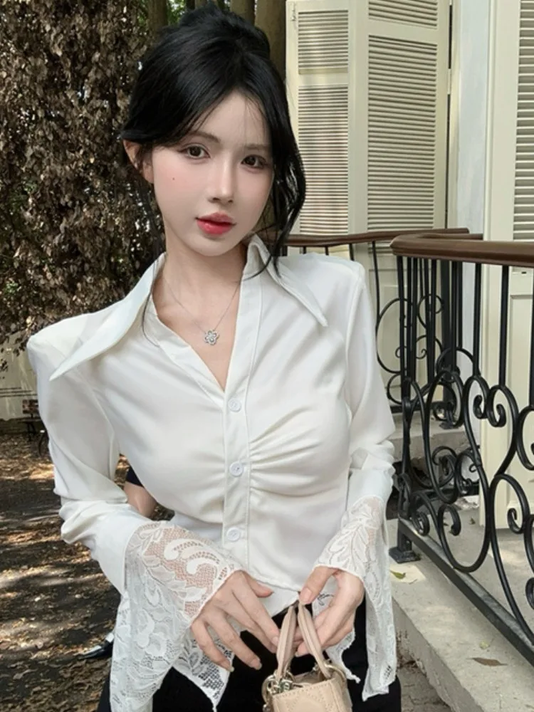Slim Fit Lace Sleeveless Short Shirt Women's Spring Autumn New Style Hot Girl Design Bell Sleeve Long Sleeve Blouse Breathabl...
Slim Fit Lace Sleeveless Short Shirt Women's Spring Autumn New Style Hot Girl Design Bell Sleeve Long Sleeve Blouse Breathabl...