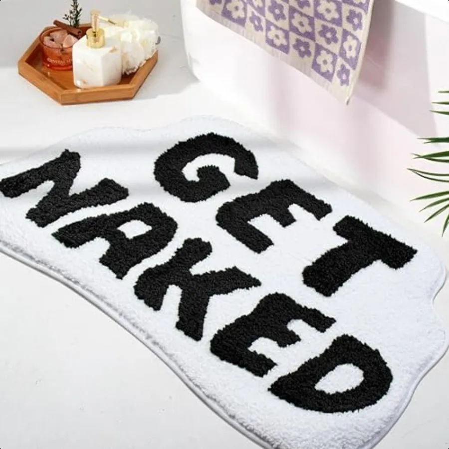 Коврик для ванной Get Naked, милые коврики для ванной комнаты 20 x 32, нескользящий забавный коврик для ванной, моющийся коврик для душа неправильной формы, водопоглощающий
Коврик для ванной Get Naked, милые коврики для ванной комнаты 20 x 32, нескользящий забавный коврик для ванной, моющийся коврик для душа неправильной формы, водопоглощающий