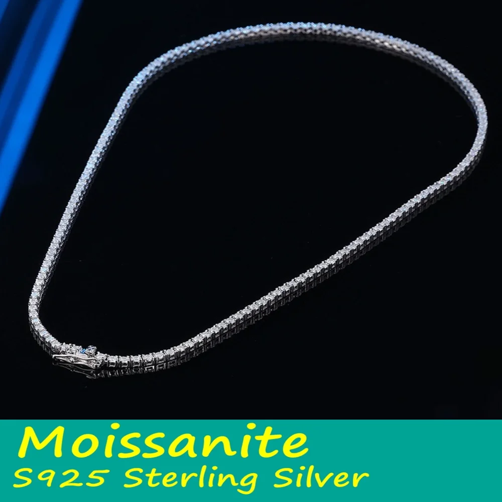 3mm S925 Sterling Silver D Color VVS1 Moissanite Tennis Necklace GRA Certified Lab Diamond for Women Man Jewellery
3mm S925 Sterling Silver D Color VVS1 Moissanite Tennis Necklace GRA Certified Lab Diamond for Women Man Jewellery