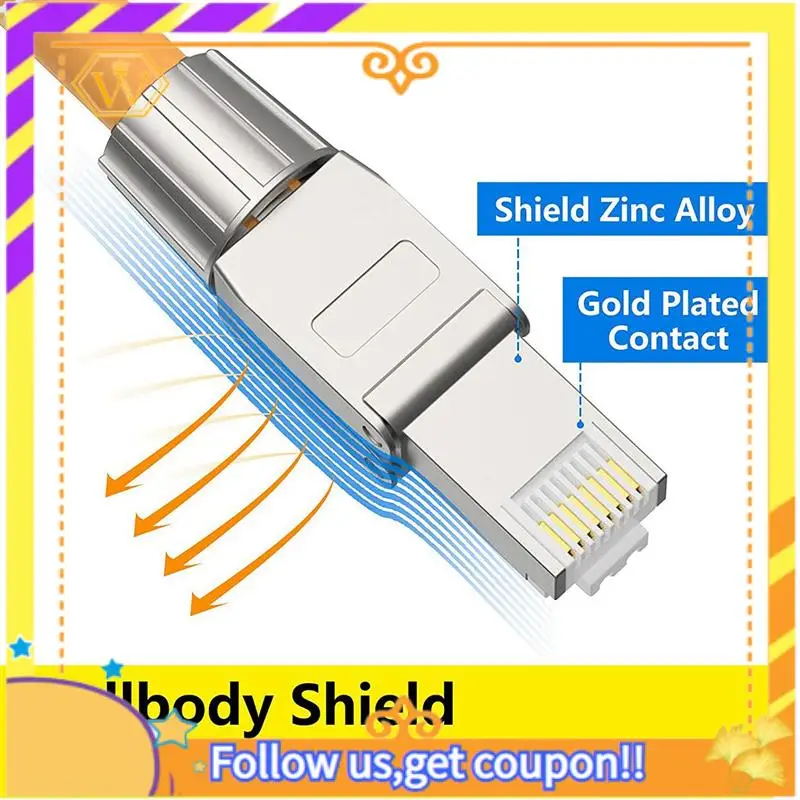Latest-10 Pcs For RJ45 CAT7 Connectors Tool Free Shielded Toolless Modular Network Plug For Installation Cable
Latest-10 Pcs For RJ45 CAT7 Connectors Tool Free Shielded Toolless Modular Network Plug For Installation Cable