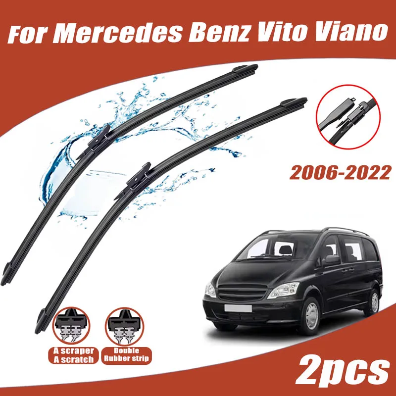 2Pcs Front Windshield Wiper Blades For Mercedes Benz Vito Viano W639 W447 2006-2022 2007 2008 Quiet Durable Windscreen Wipers
2Pcs Front Windshield Wiper Blades For Mercedes Benz Vito Viano W639 W447 2006-2022 2007 2008 Quiet Durable Windscreen Wipers