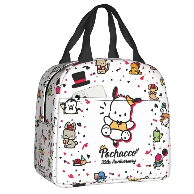 Мода на заказ Изолированная сумка для обеда Pochacco для женщин, многоразовая термохолодильник Kawaii Anime, сумка для обеда, офиса, пикника, путешествий
Мода на заказ Изолированная сумка для обеда Pochacco для женщин, многоразовая термохолодильник Kawaii Anime, сумка для обеда, офиса, пикника, путешествий
