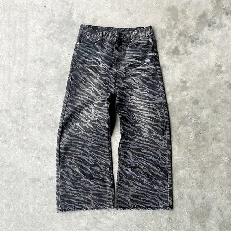 Spring American Retro Washed Imitation Tiger Pattern Jeans Loose Slimming Fit Casual Straight Leg Pants
Spring American Retro Washed Imitation Tiger Pattern Jeans Loose Slimming Fit Casual Straight Leg Pants