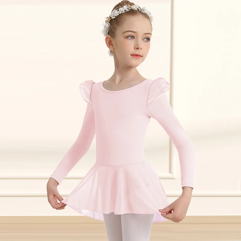 Girls Ballet Dance Leotards Cotton Long Sleeve Skirted Dress for Dance for Dance Train Ballet Performance Mesh Skirt for Kids
Girls Ballet Dance Leotards Cotton Long Sleeve Skirted Dress for Dance for Dance Train Ballet Performance Mesh Skirt for Kids