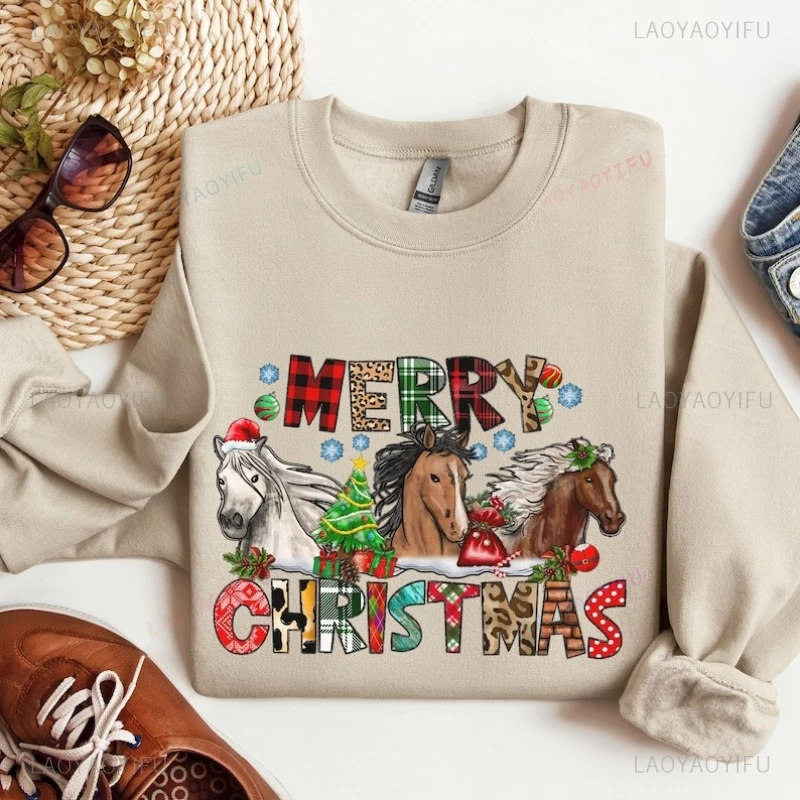 Christmas Horse Sweatshirt Western Fashion Long Sleeve Clothes Horse Lover Gift New Style Long Sleeve Crewneck Unisex Pullovers
Christmas Horse Sweatshirt Western Fashion Long Sleeve Clothes Horse Lover Gift New Style Long Sleeve Crewneck Unisex Pullovers