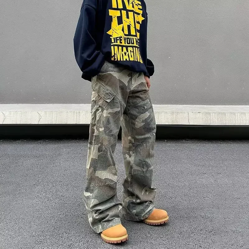 Pop 2024 Fashionable American Style Camouflage Cargo Pants High Street Vintage Multi-Pocket Ruffled Loose Fit Straight Leg Casua
Pop 2024 Fashionable American Style Camouflage Cargo Pants High Street Vintage Multi-Pocket Ruffled Loose Fit Straight Leg Casua