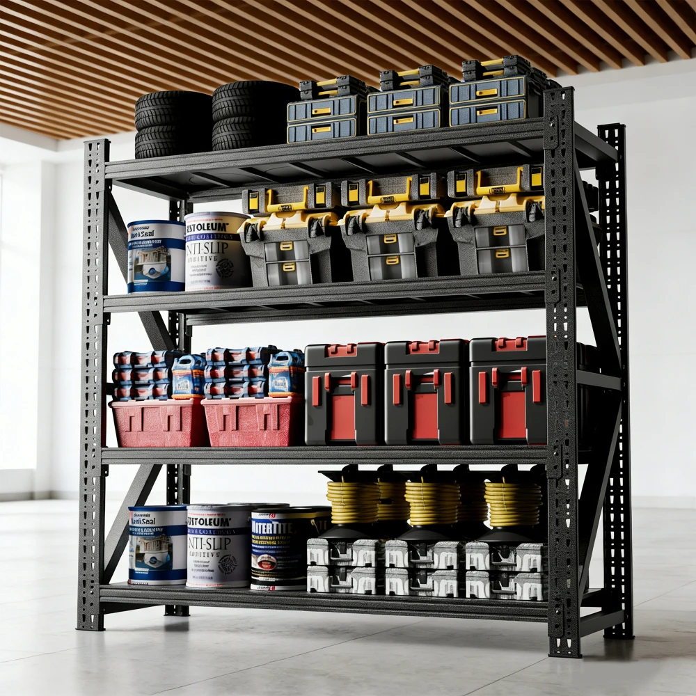 5000LBS Heavy Duty Adjustable Industrial Shelving (69"H×71"W×23.7"D) Warehouse/Garage, Black
5000LBS Heavy Duty Adjustable Industrial Shelving (69"H×71"W×23.7"D) Warehouse/Garage, Black