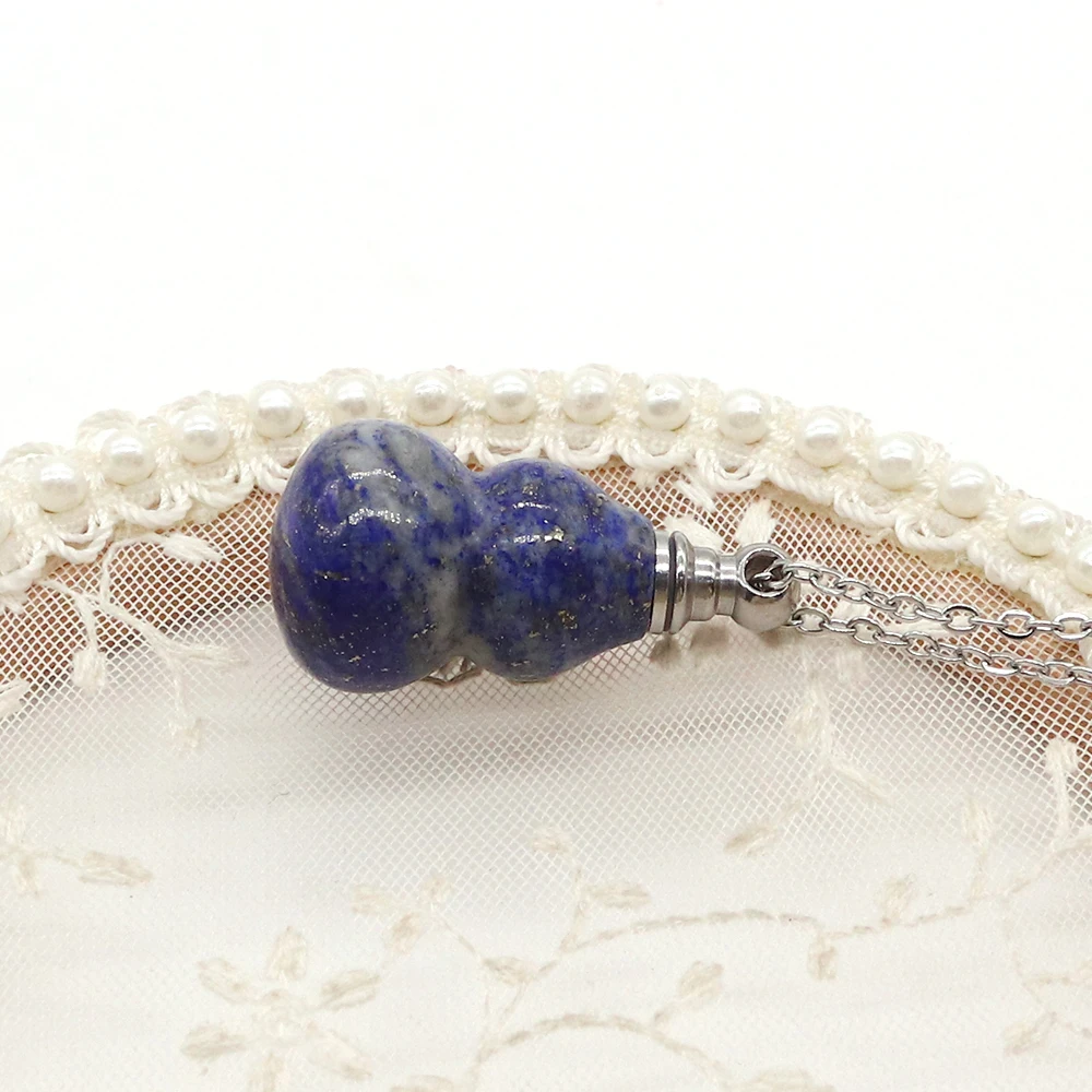 18x35mm Gourd Shaped Amethyst Lapis Lazuli Tiger Eye Natural Stone Perfume Bottle Pendant Necklace 2 Pcs Wholesales Supply
18x35mm Gourd Shaped Amethyst Lapis Lazuli Tiger Eye Natural Stone Perfume Bottle Pendant Necklace 2 Pcs Wholesales Supply
