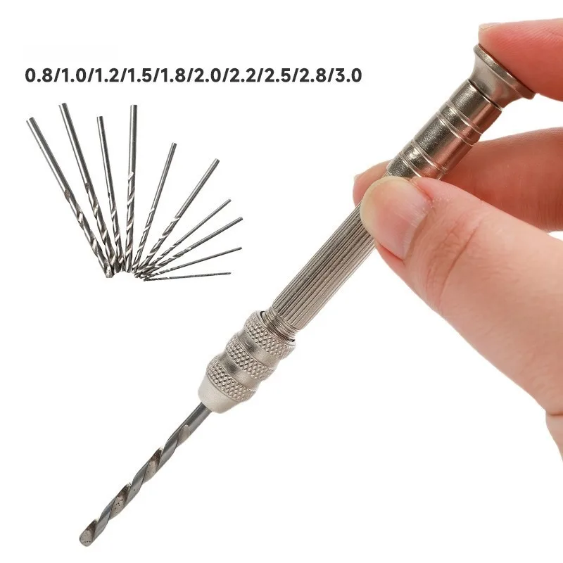 0.8-3.0mm Mini Hand Drill Woodworking Tools Drilling Rotary Tool Manual Twist Drill Bit Watchmaker Pin Vice Watch Repair Tools
0.8-3.0mm Mini Hand Drill Woodworking Tools Drilling Rotary Tool Manual Twist Drill Bit Watchmaker Pin Vice Watch Repair Tools