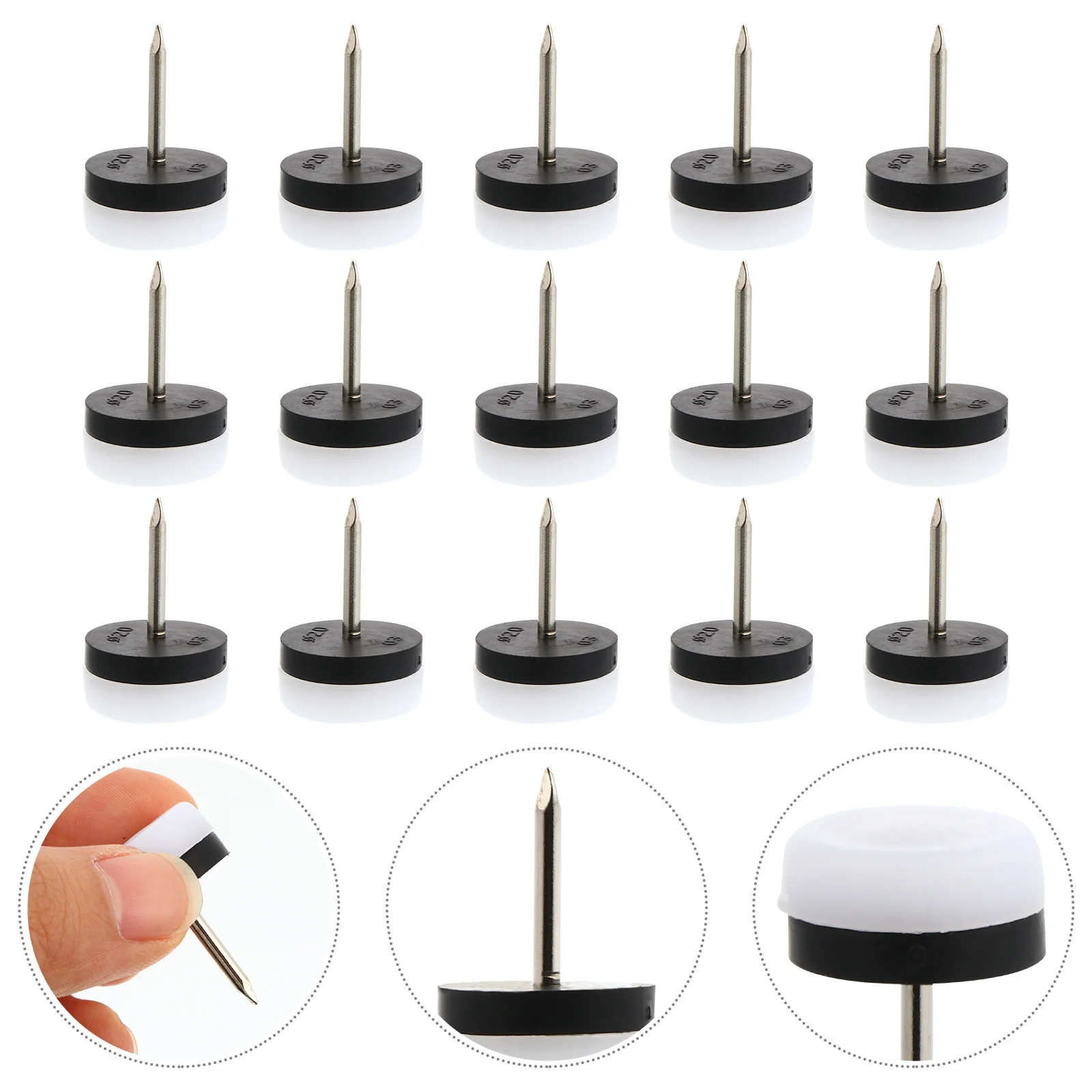 40 Pcs Furniture Legs Foot Spikes with Pads Nail-on Slider Sofa Chair Glide Bottom White Floor Protector
40 Pcs Furniture Legs Foot Spikes with Pads Nail-on Slider Sofa Chair Glide Bottom White Floor Protector