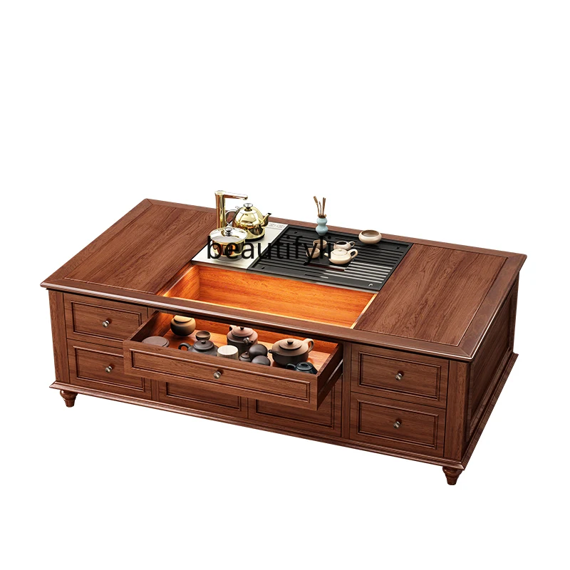 American-Style Solid Wood Automatic Lifting with Light Glass Display Tea Table Automatic Water Feeding Tea Table Tea Set
American-Style Solid Wood Automatic Lifting with Light Glass Display Tea Table Automatic Water Feeding Tea Table Tea Set