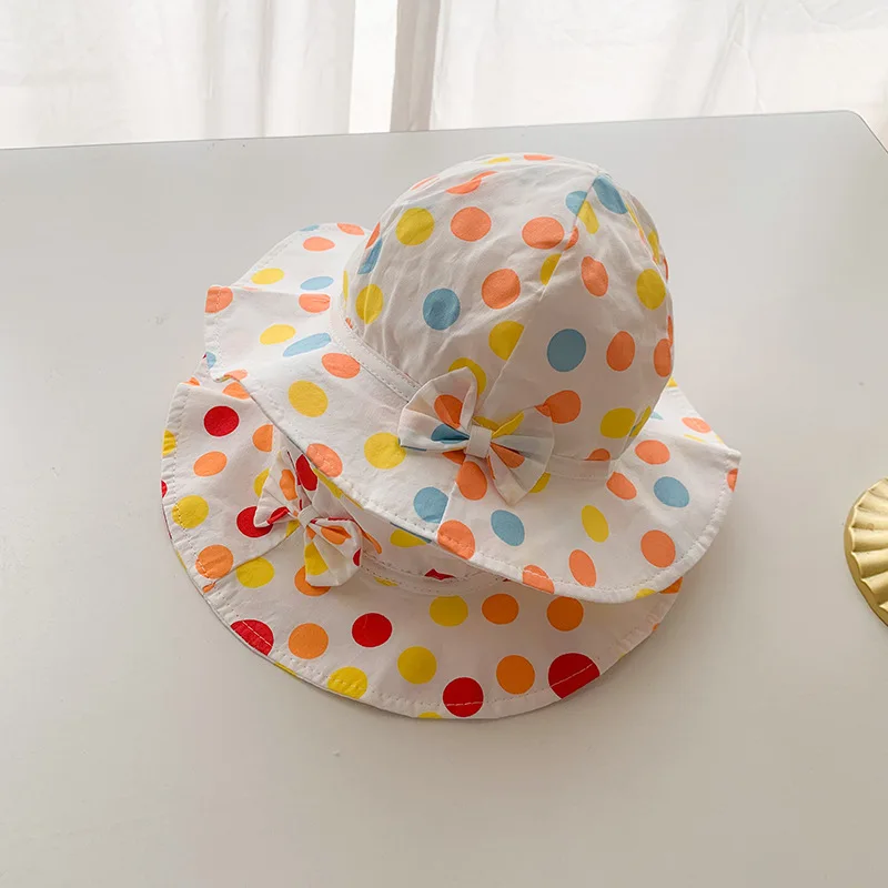 Cute Bowknot Dot Baby Bucket Hat Summer Outdoor Baby Boys Girls Fisherman Hats Soft Infant Toddler Sun Hat
Cute Bowknot Dot Baby Bucket Hat Summer Outdoor Baby Boys Girls Fisherman Hats Soft Infant Toddler Sun Hat