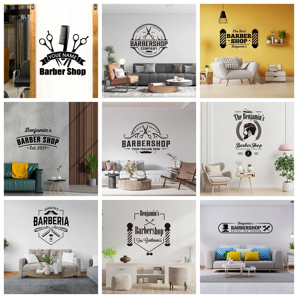 1 pc hot sale barber shop custom name wall sticker Self Adhesive Vinyl Waterproof Wall Art Decal For Kids Rooms Decoration
1 pc hot sale barber shop custom name wall sticker Self Adhesive Vinyl Waterproof Wall Art Decal For Kids Rooms Decoration